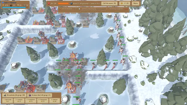 A maze in the snow